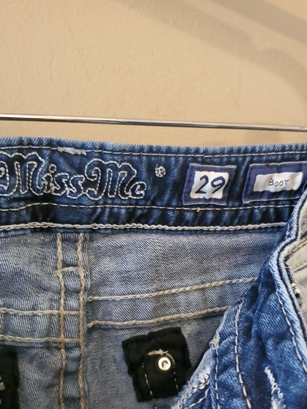 Miss Me Boot Cut Denim Jeans Med Wash Size 29 - Picture 9 of 12
